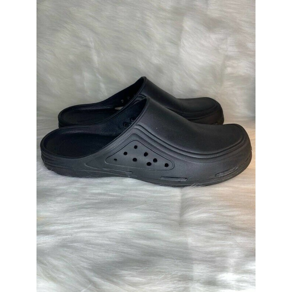 Mens Mule ClogBlack Side  Moc Toe Slip Ons 10